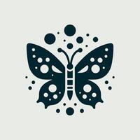 un logo diseño de un venenoso mariposa de contaminación, minimalista y simplista, eps formato vector