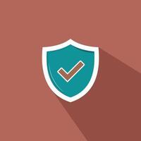 Tick Mark with shield, Tick mark approved with shield icon, Security icon and help, how to, info, query symbol Iconic Illustrator vector