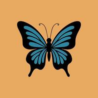 a logo design of a poisonous butterfly of pollution, minimalistic and simplistic, EPS format vector