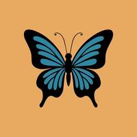 a logo design of a poisonous butterfly of pollution, minimalistic and simplistic, EPS format vector