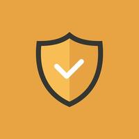 Tick Mark with shield, Tick mark approved with shield icon, Security icon and help, how to, info, query symbol Iconic Illustrator vector