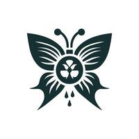 un logo diseño de un venenoso mariposa de contaminación, minimalista y simplista, eps formato vector