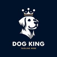 dog king illustration logo free Pro Eps vector