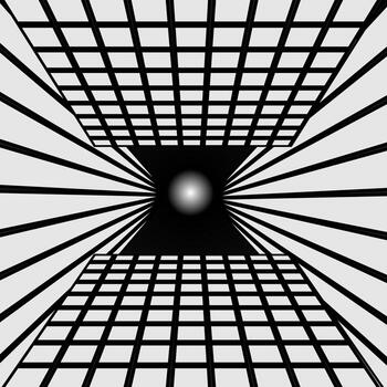 Abstract pattern in the form of black geometric shapes on a white background vector