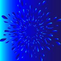 Abstract background in the form of blue water drops arranged in a circle vector