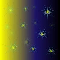 Blue and yellow background with star pattern vector