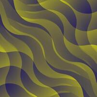 Abstract pattern in the form of wavy lines on a yellow background vector