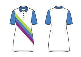 illustration of women's polo dress vector