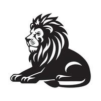 Lion Illustration Black Silhouette Stock image design vector