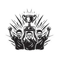 Championship Team Celebration Stock Design isolated on white background vector