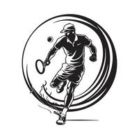 Tennis player logo icon design template. Tennis sports logo design. vector