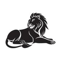 Lion Illustration Black Silhouette Stock image design vector