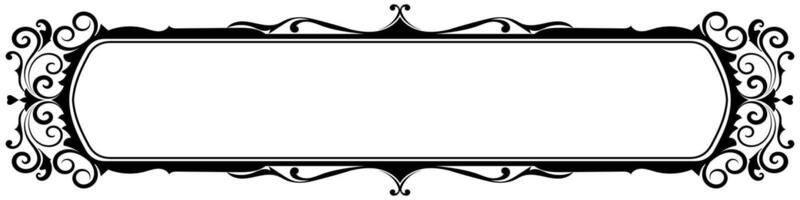 abstract frame vintage curling lines black lines corners borders vector