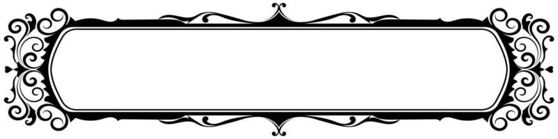 abstract frame vintage curling lines black lines corners borders vector