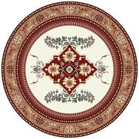 Abstract floral pattern floor rug, scrap side, Persian carpet for home decoration. vector