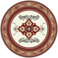 Abstract floral pattern floor rug, scrap side, Persian carpet for home decoration. vector