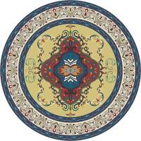 Abstract floral pattern floor rug, scrap side, Persian carpet for home decoration. vector