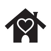 Stay Home, Heart, Home Sticker Symbol Design on white background vector