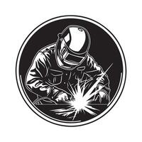 Welding Design Logo Art, Icons, and Graphics on white background vector