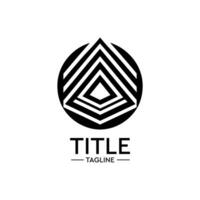 Geometric Golden Shape Logo - A modern and luxurious logo design featuring a geometric shape in golden color, perfect for businesses and brands looking to convey elegance, sophistication. vector