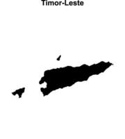 Timor-Leste blank outline map design vector