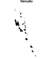 Vanuatu blank outline map design vector