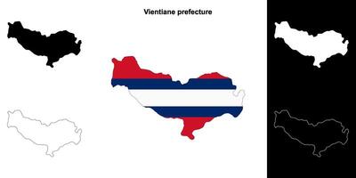 Vientián prefectura provincia contorno mapa conjunto vector