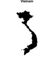 Vietnam blank outline map design vector