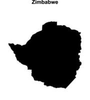 Zimbabwe blank outline map design vector