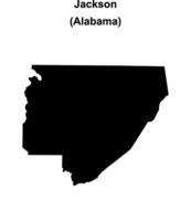 Jackson condado, Alabama blanco contorno mapa vector