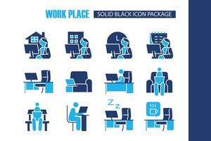 work place colored icon design good for website and mobile app vector