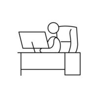 working thin outline icon design good for website and mobile app vector