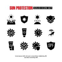 sun protection solid icon design good for website and mobile app vector