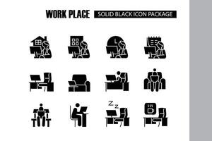 work place solid icon design good for website and mobile app vector
