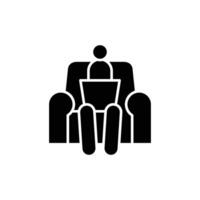 work from home solid icon design good for website and mobile app vector