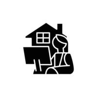 work from home solid icon design good for website and mobile app vector