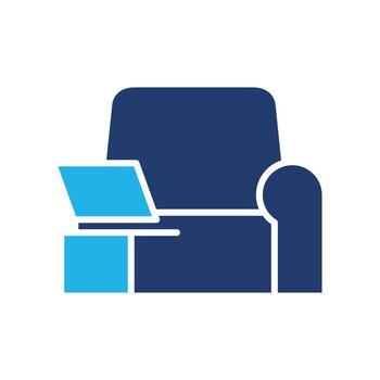 home workplace colored icon design good for website and mobile app vector