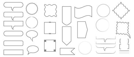 Collection of speech bubbles and frames design templates. Speech, communication, message, set, bubble infographics Modern flat illustration. vector