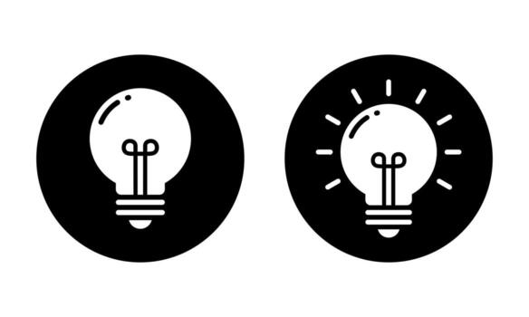 ligero bulbo, lámpara icono en genérico diseño vector