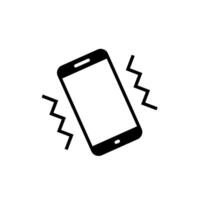 Mobile phone vibration icon. Vibrate mode concept vector