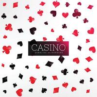 casino background with poker card elements vector