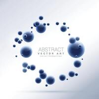 blue abstract molecules particles background vector