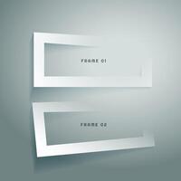 clean 3d frame design vector