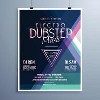 electro music party event flyer template vector