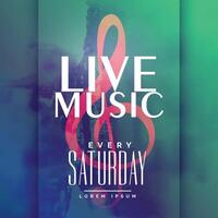 live music event poster design template vector