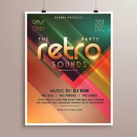 retro music party event flyer invitation template vector