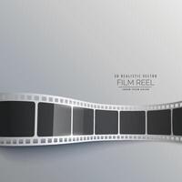 3d film strip background design vector