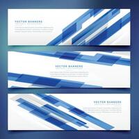 abstract blue banners and headers template vector