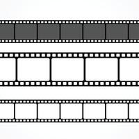 film strip collection in different sizes vector