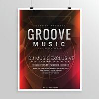 music party flyer poster event template vector